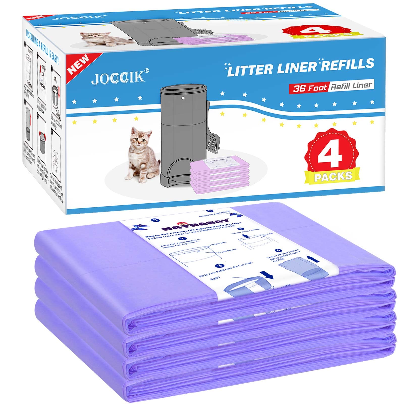 RUZAKO lavender scented litter refill bag offering odor control