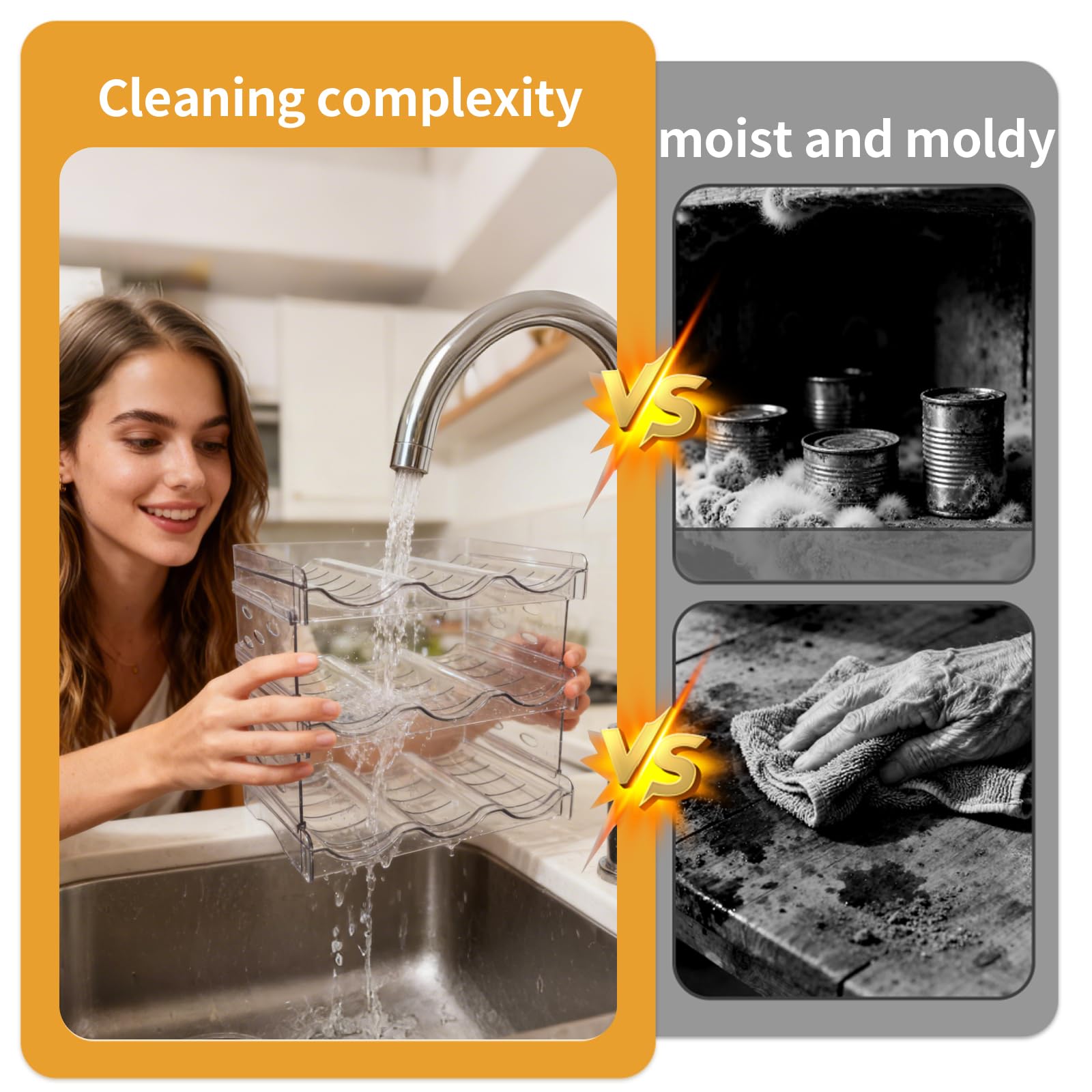Rvelidode cat can organizer clear-contents provide at-a-glance selection for feeding.