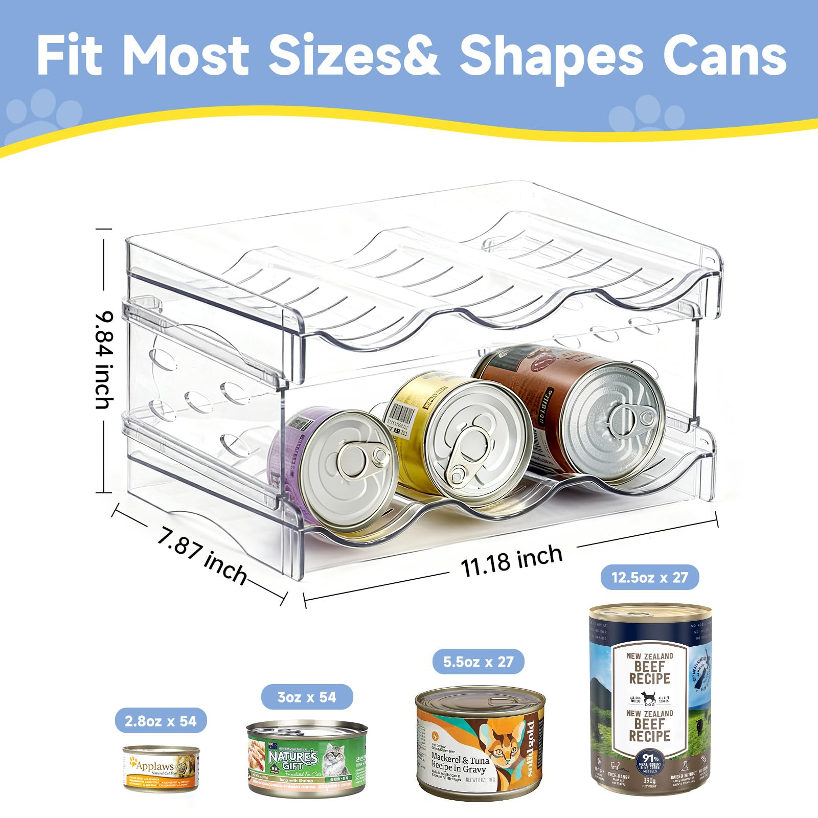 Rvelidode clear acrylic can storage keeps contents visible and mildew-resistant