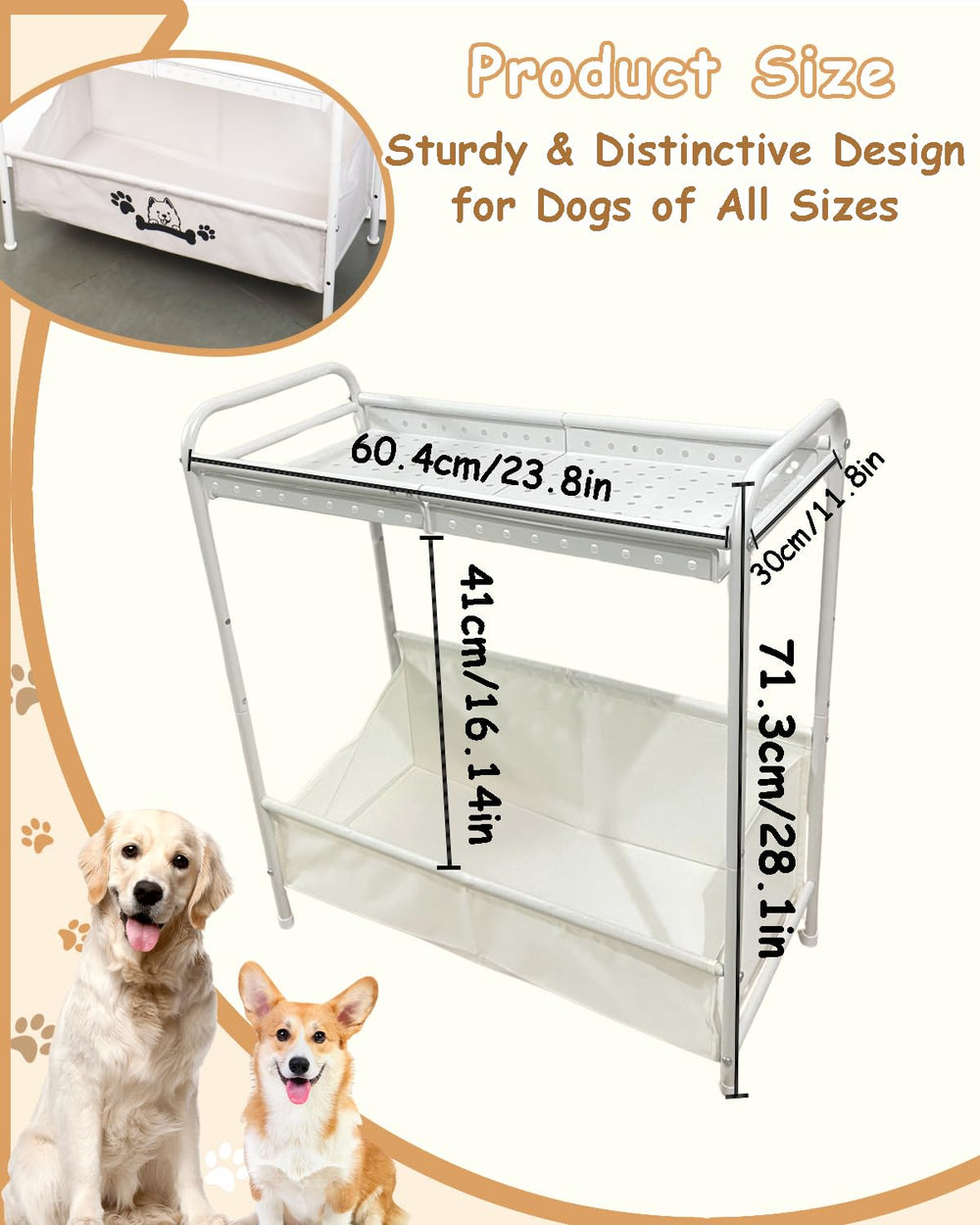 Rvelidode dog toy bin angled opening aids easy retrieval for pets