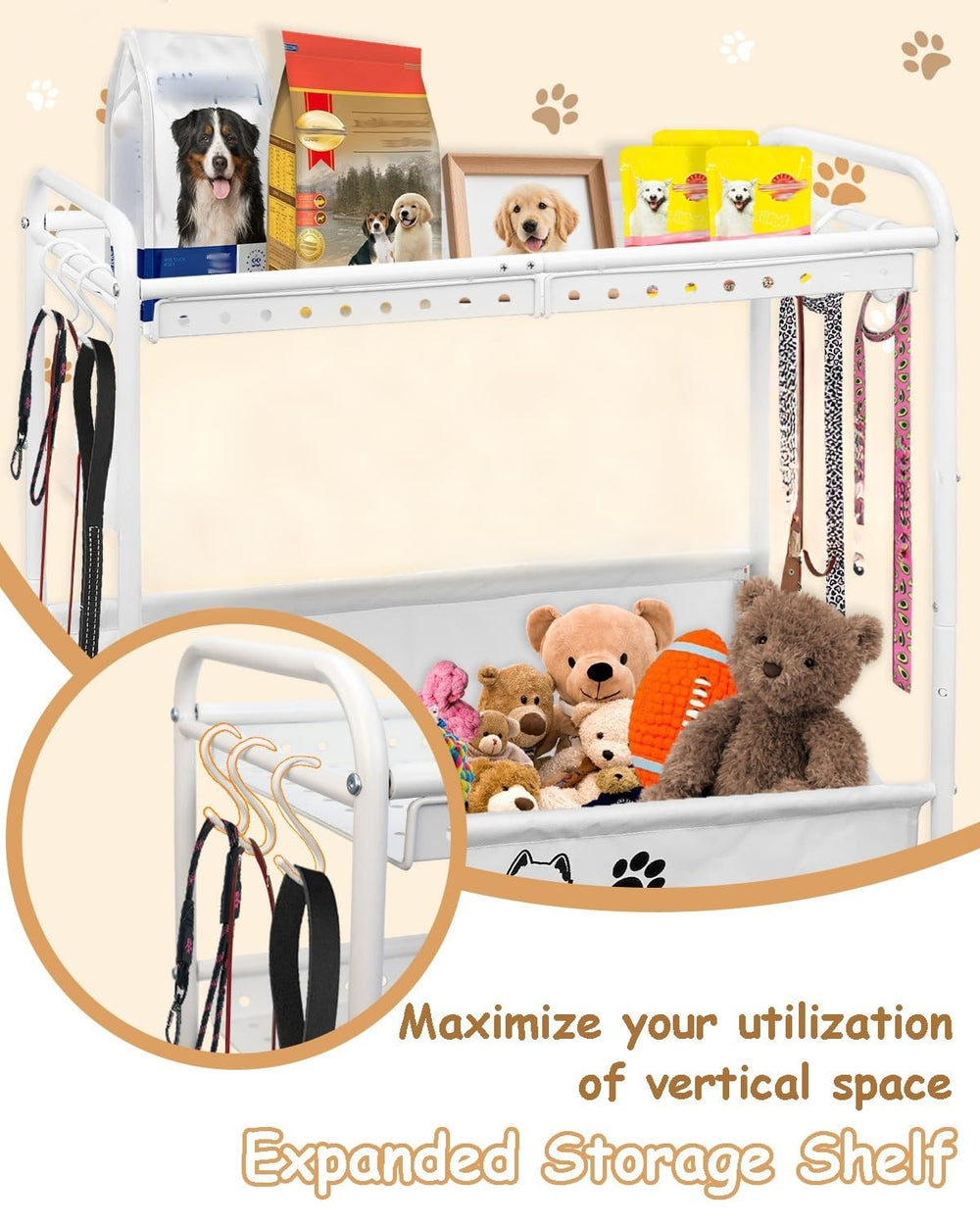 Rvelidode durable dog toy-organizer-frame withstands daily use around pets