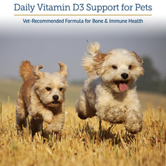 Rx Vitamins Rx D3 dropper-dispense demonstrates precise dosing for pets.