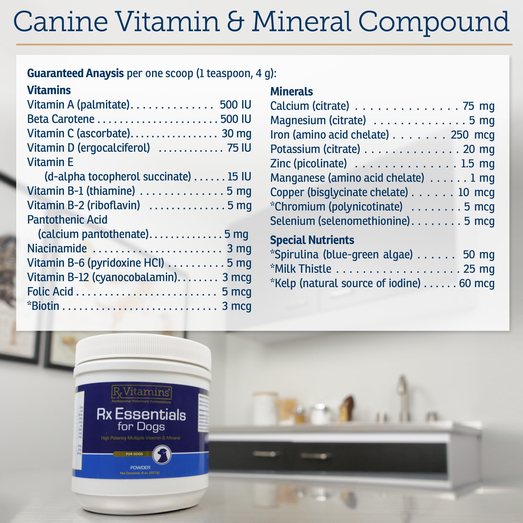 Rx Vitamins vitamin C dog immune-support powder-dispense captures immune-boosting care