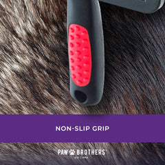 ryans-pet-supplies Paw Brothers cepillo suave curvado para pelo largo en acción