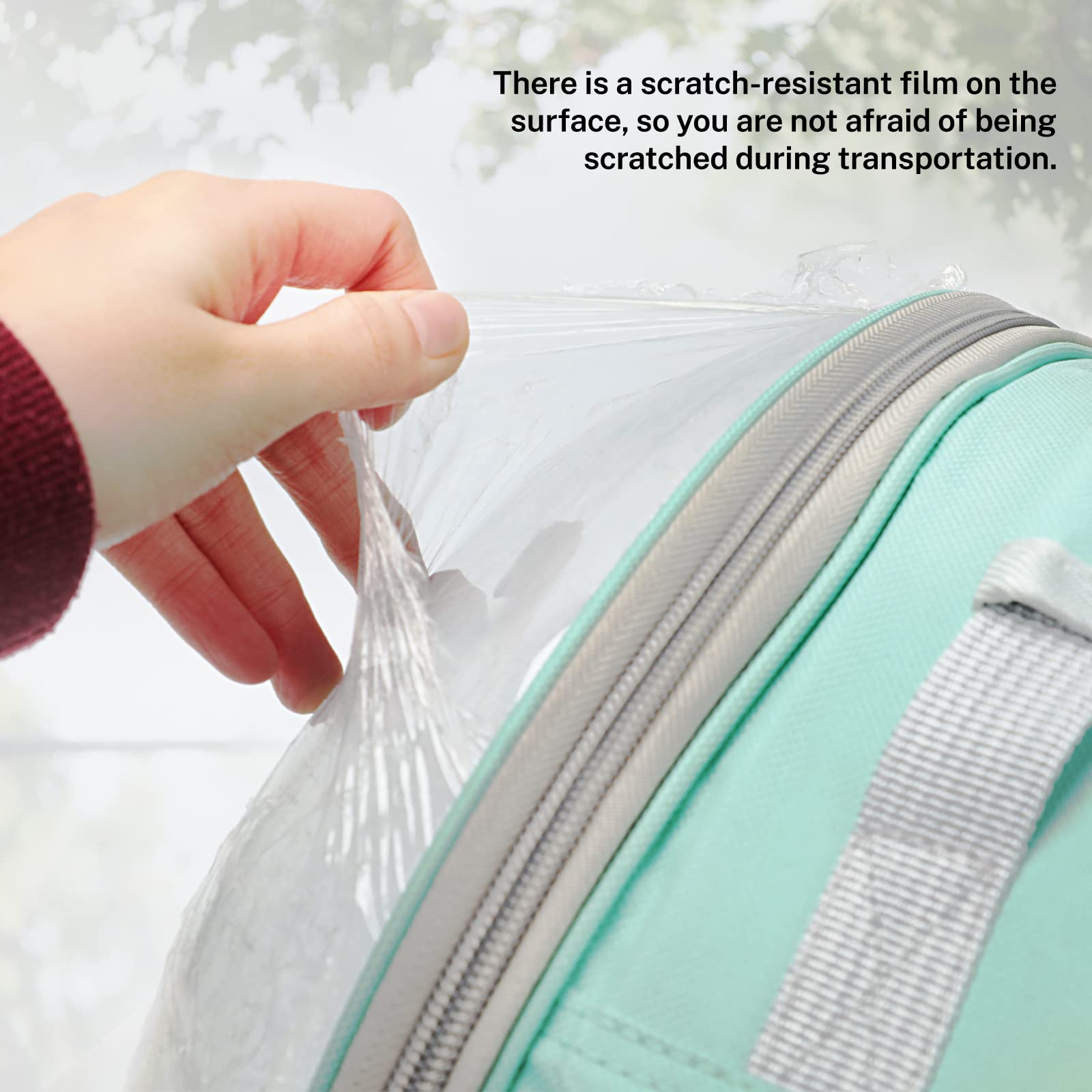 Rypet bird carrier interior with soft mat and stainless tray for simple cleaning