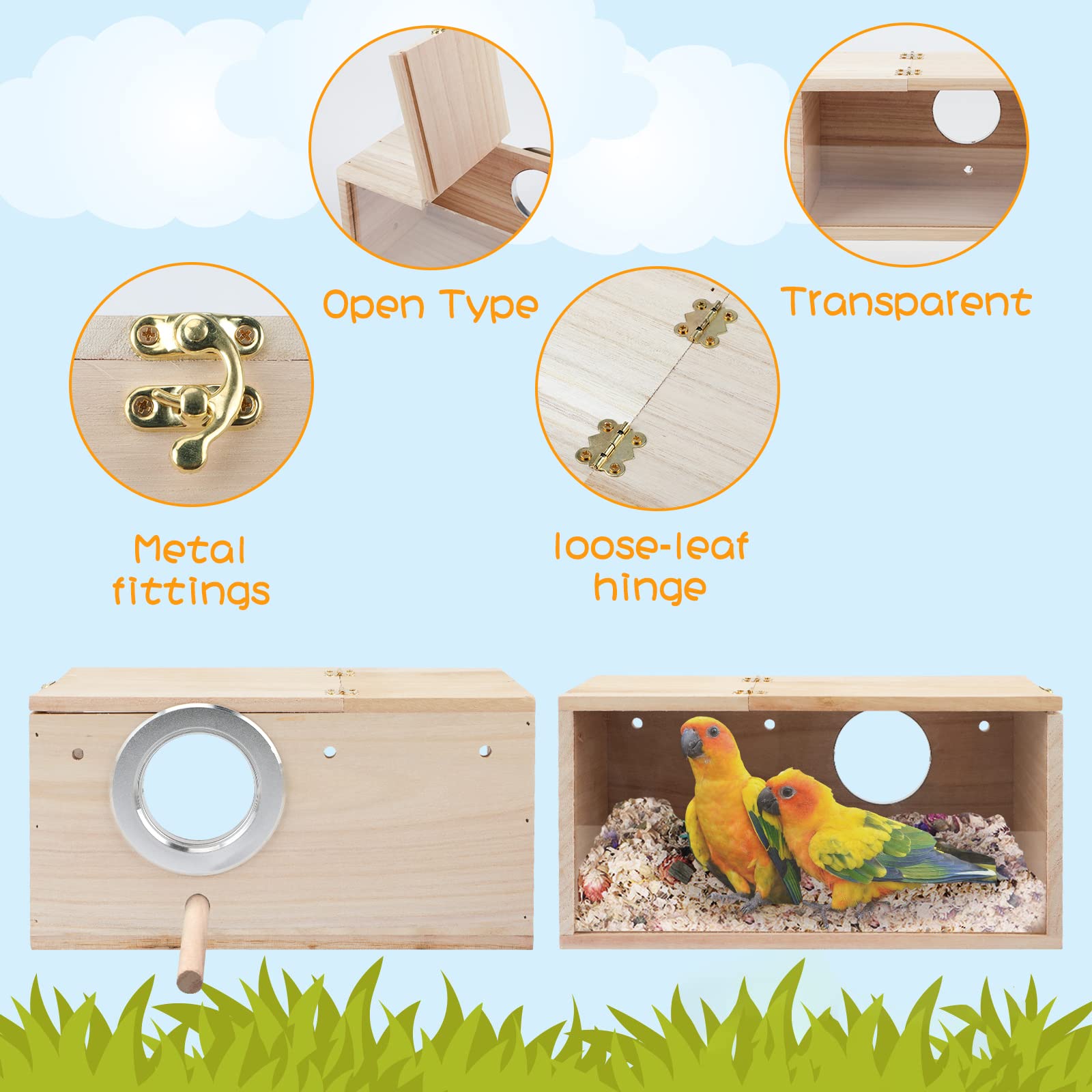Rypet breeding box multifunctional cage supports resting, nesting, mating, and chick care