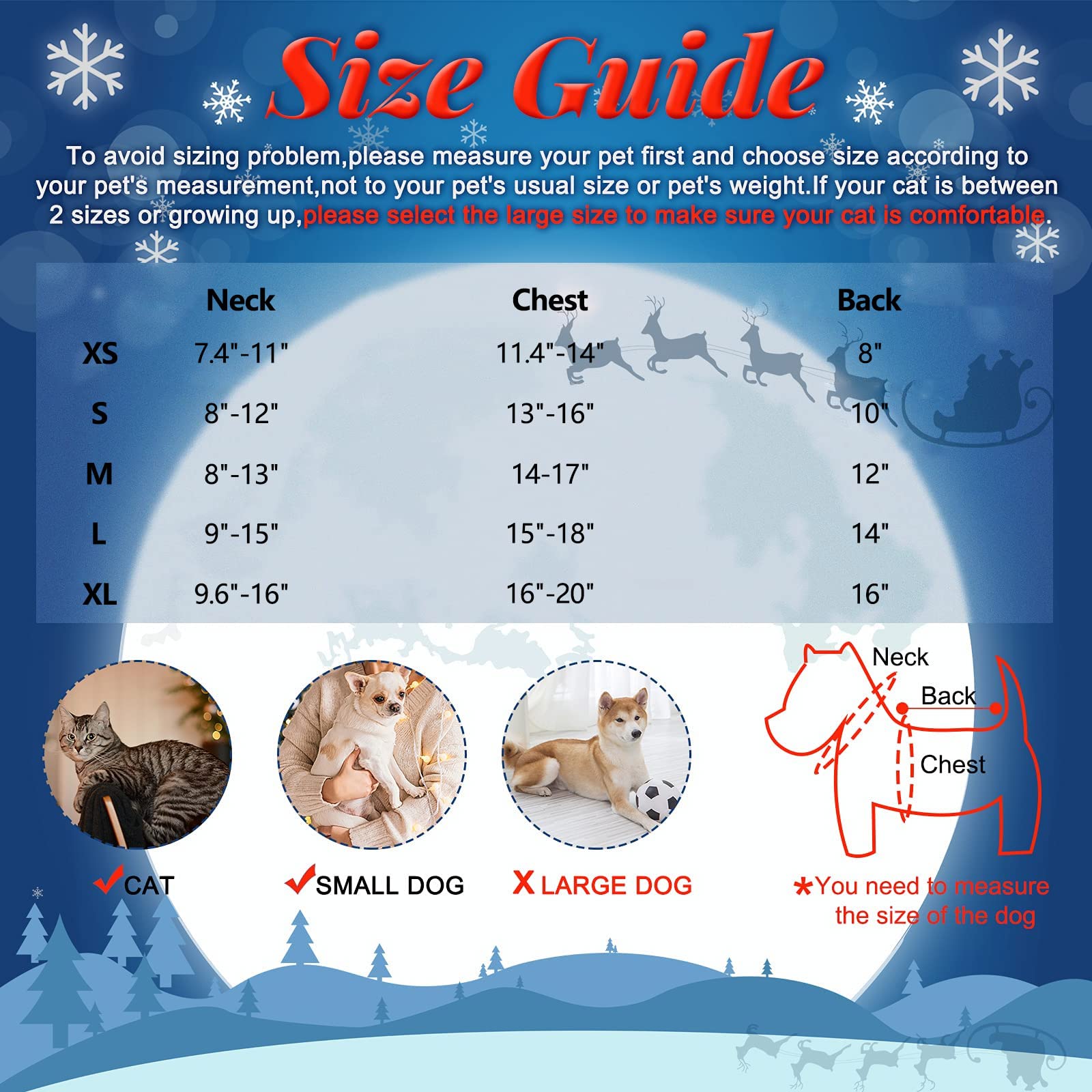 Rypet cat Christmas sweater Santa and reindeer pattern for holiday charm.