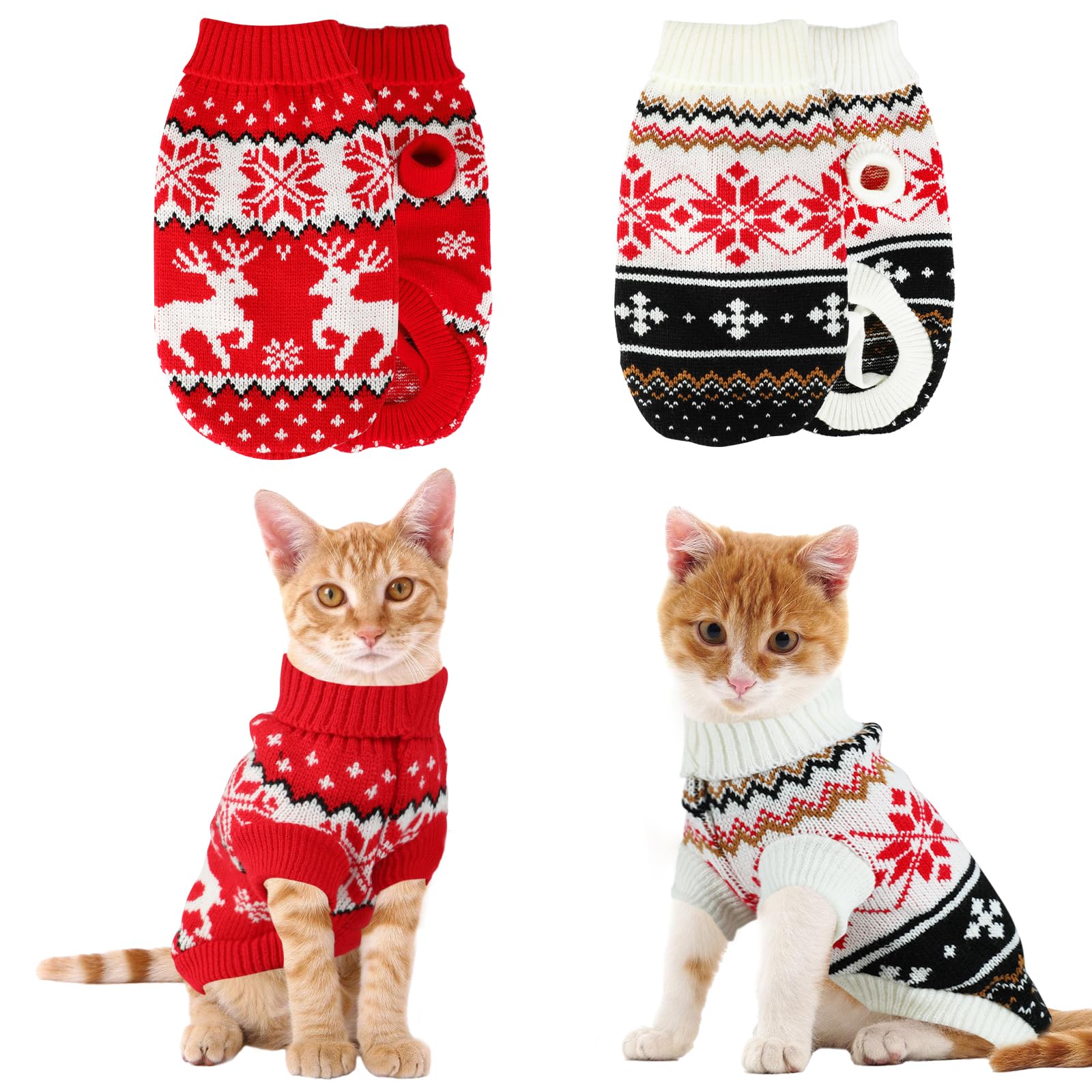Rypet cat Christmas sweater turtleneck—the cozy winter layer for festive photos.