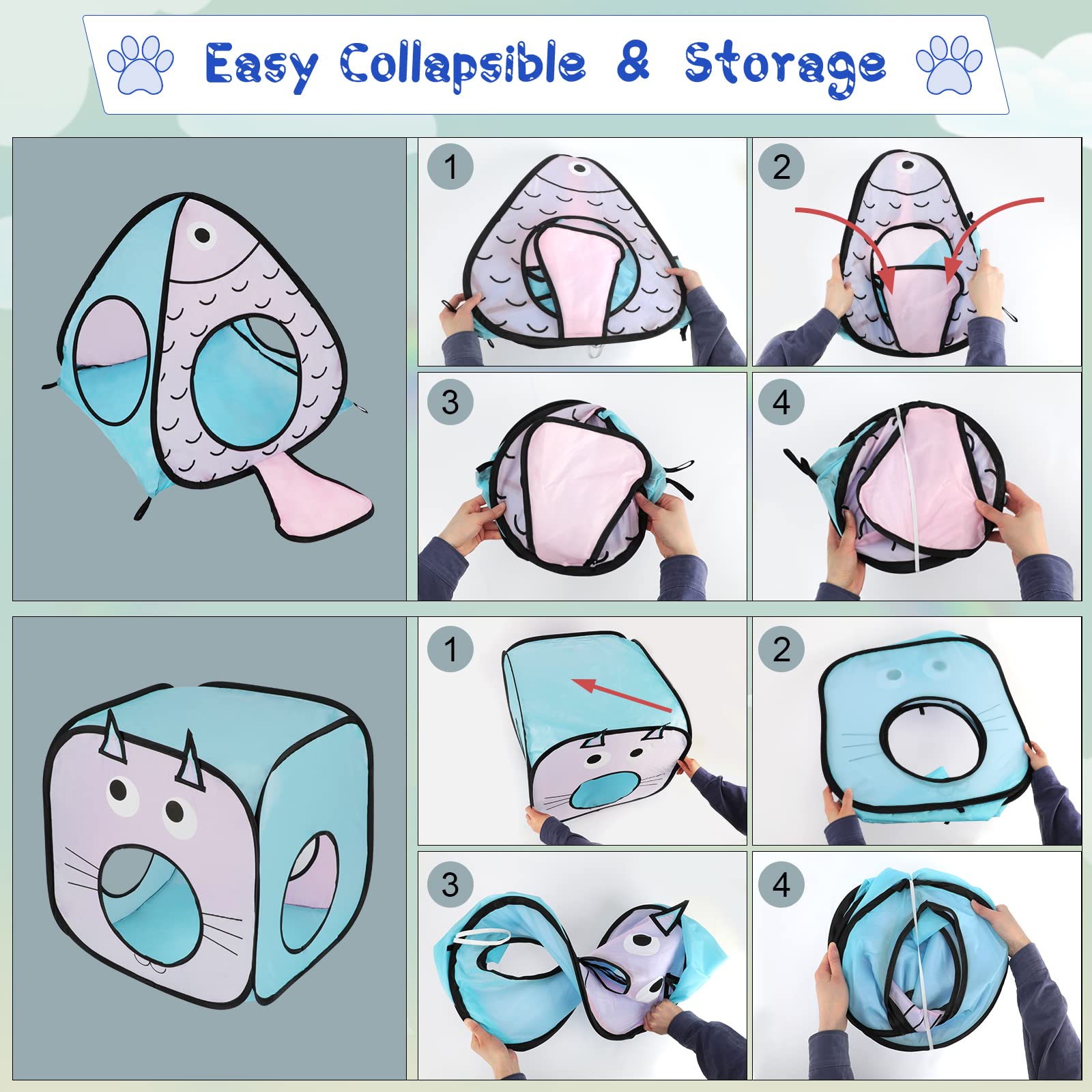 Rypet cat toy bundle with travel bag enables play anywhere.