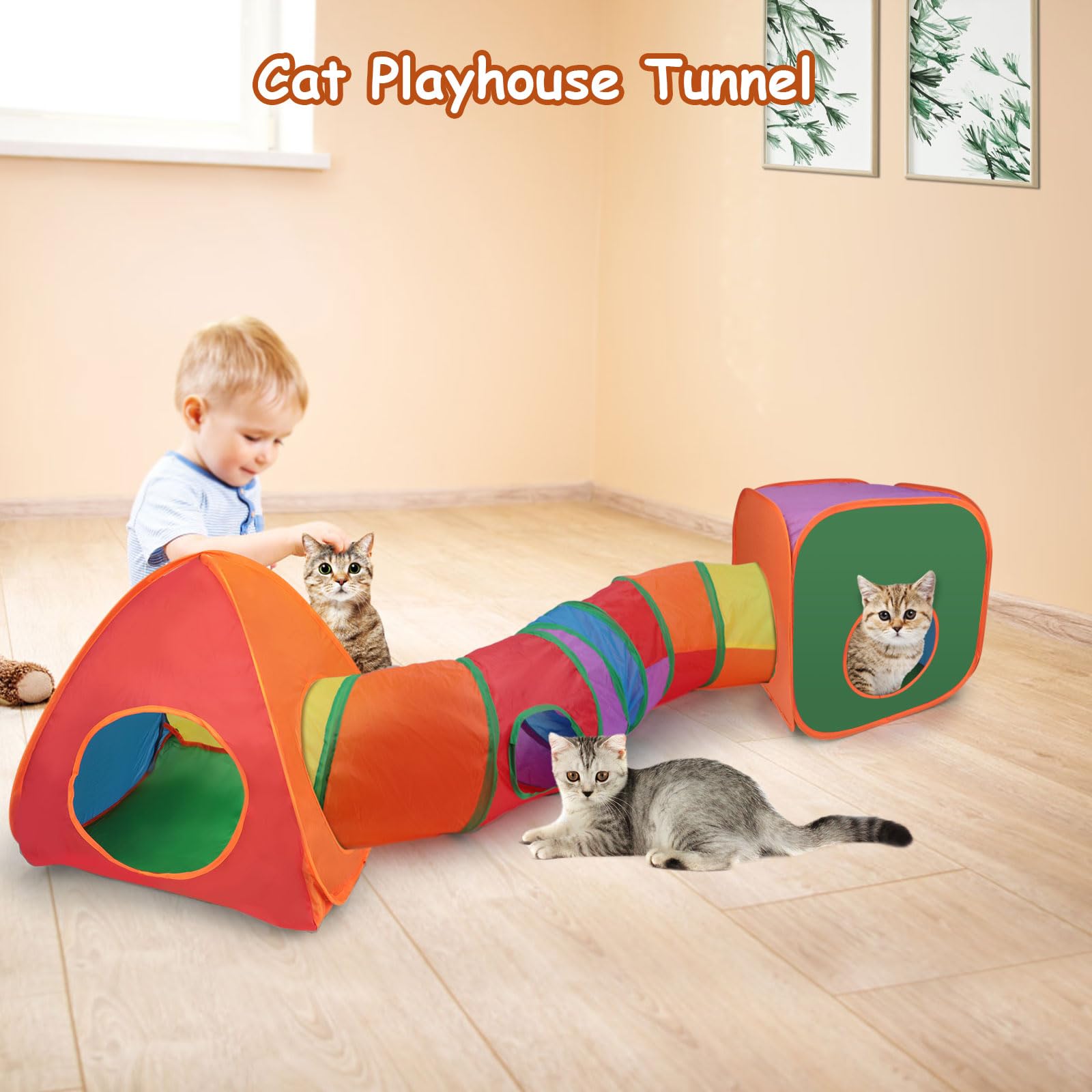 Rypet collapsible tunnel folds compactly with included bag for storage and travel.