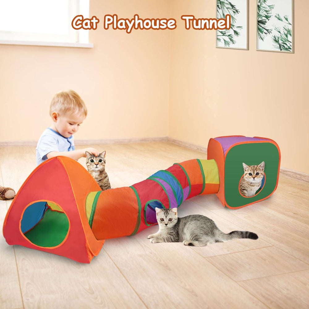 Rypet collapsible tunnel folds compactly with included bag for storage and travel.