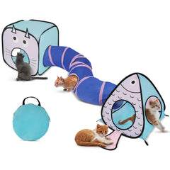 Rypet cat tunnel exterior shows collapsible design for easy storage.