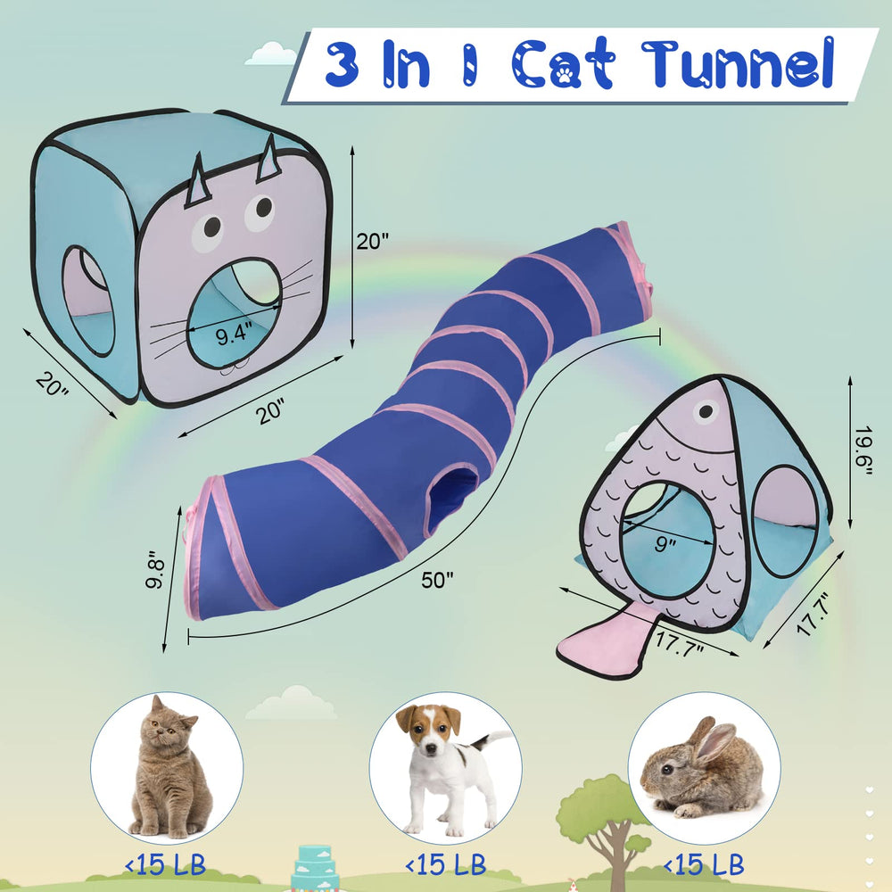 Rypet cat tunnel interior with crinkle fabric inviting playful exploration.