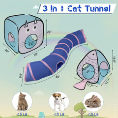 Rypet cat tunnel interior with crinkle fabric inviting playful exploration.