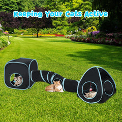Rypet cat tunnels detachable design lets you reconfigure for different play setups.