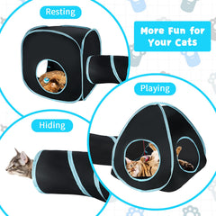 Rypet cat tunnels S-shaped design encourages crawling and exploration during daily play.