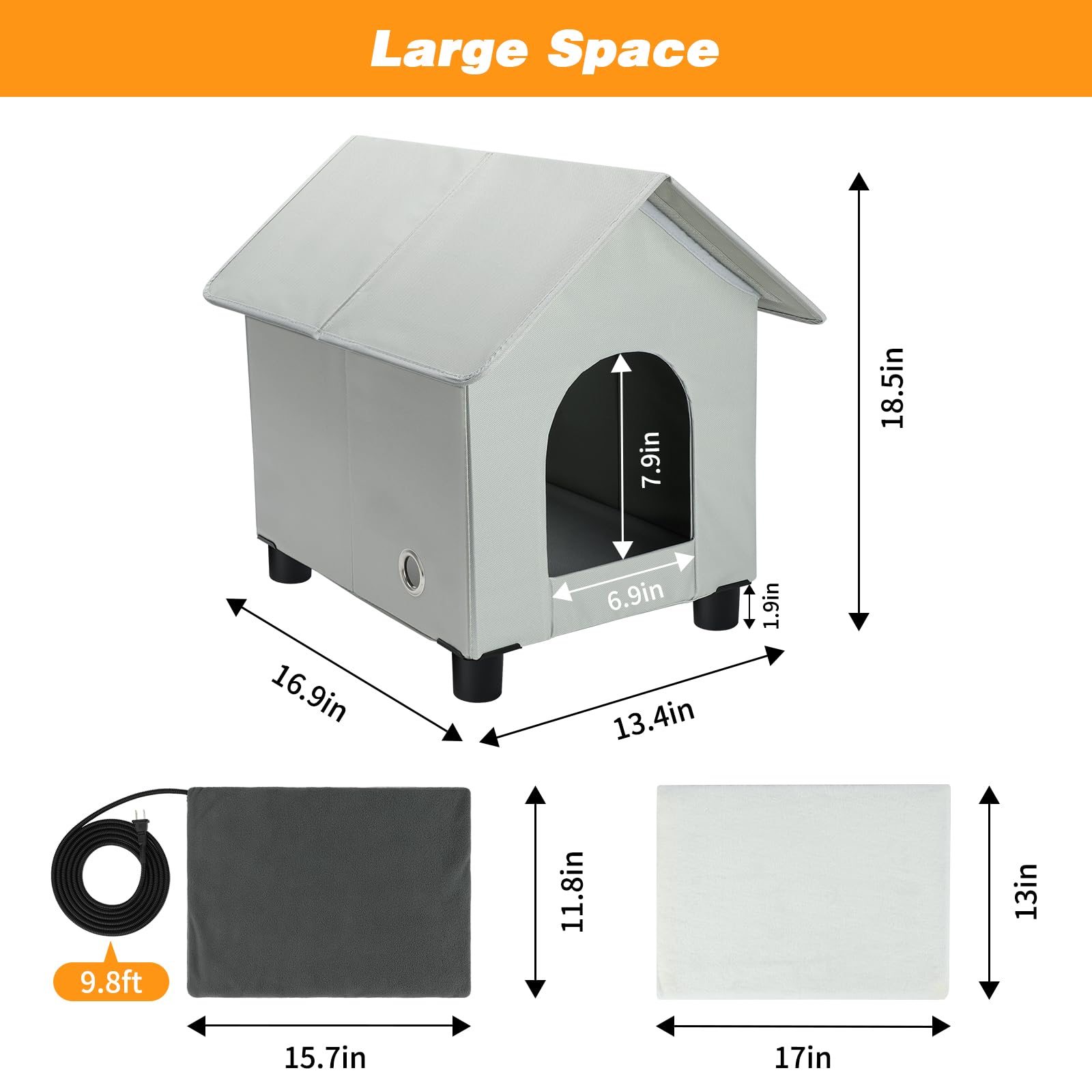 Rypet elevated base two inches keeps cat dry off damp ground