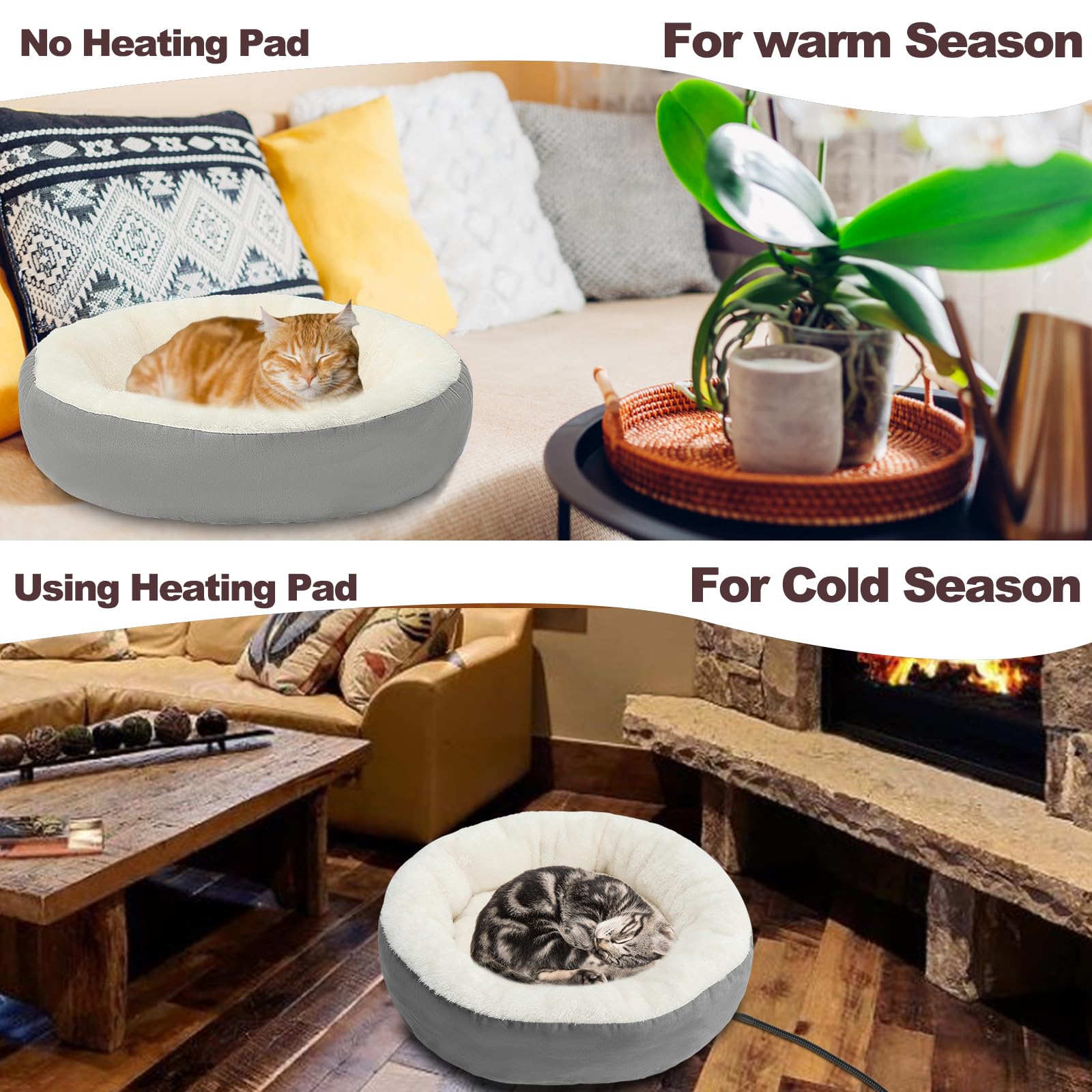 Rypet heated cat bed ideal for senior cats or arthritic pets.