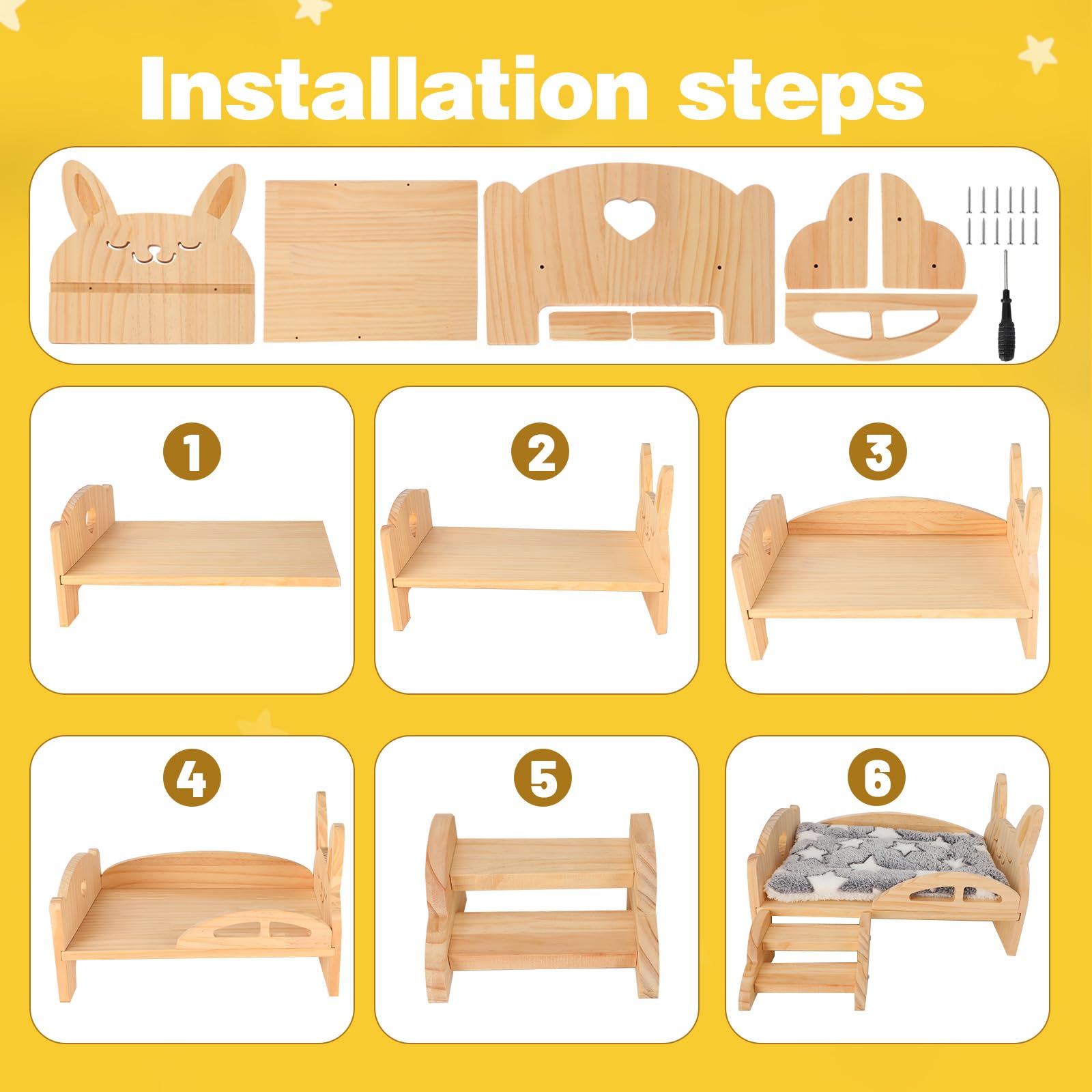 Rypet removable stairs provide easy access and decorative appeal inside the cage.