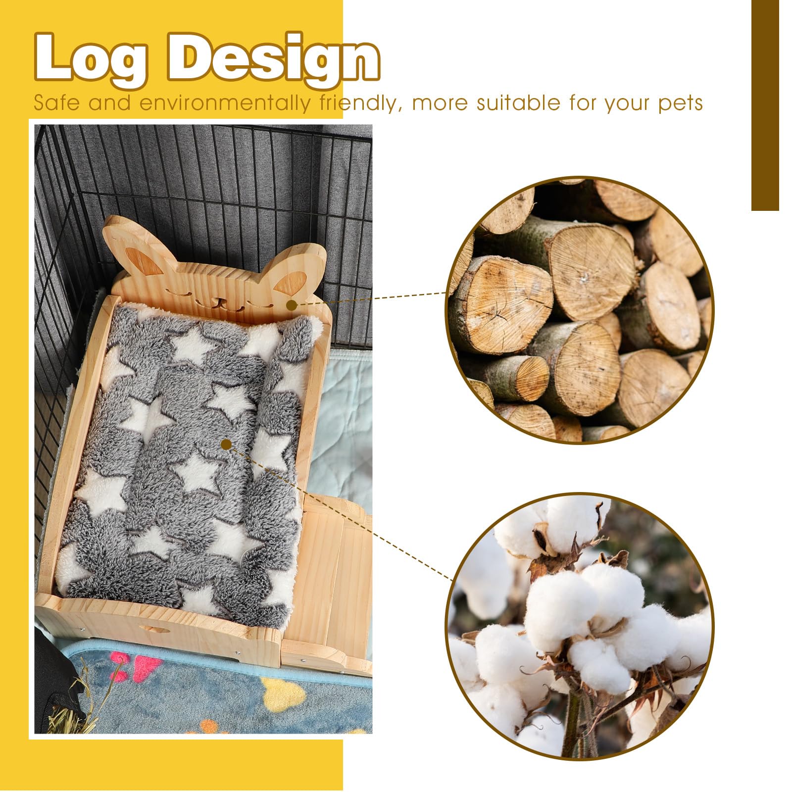 Rypet warm soft cushion and wool detail delivers plush pet comfort.
