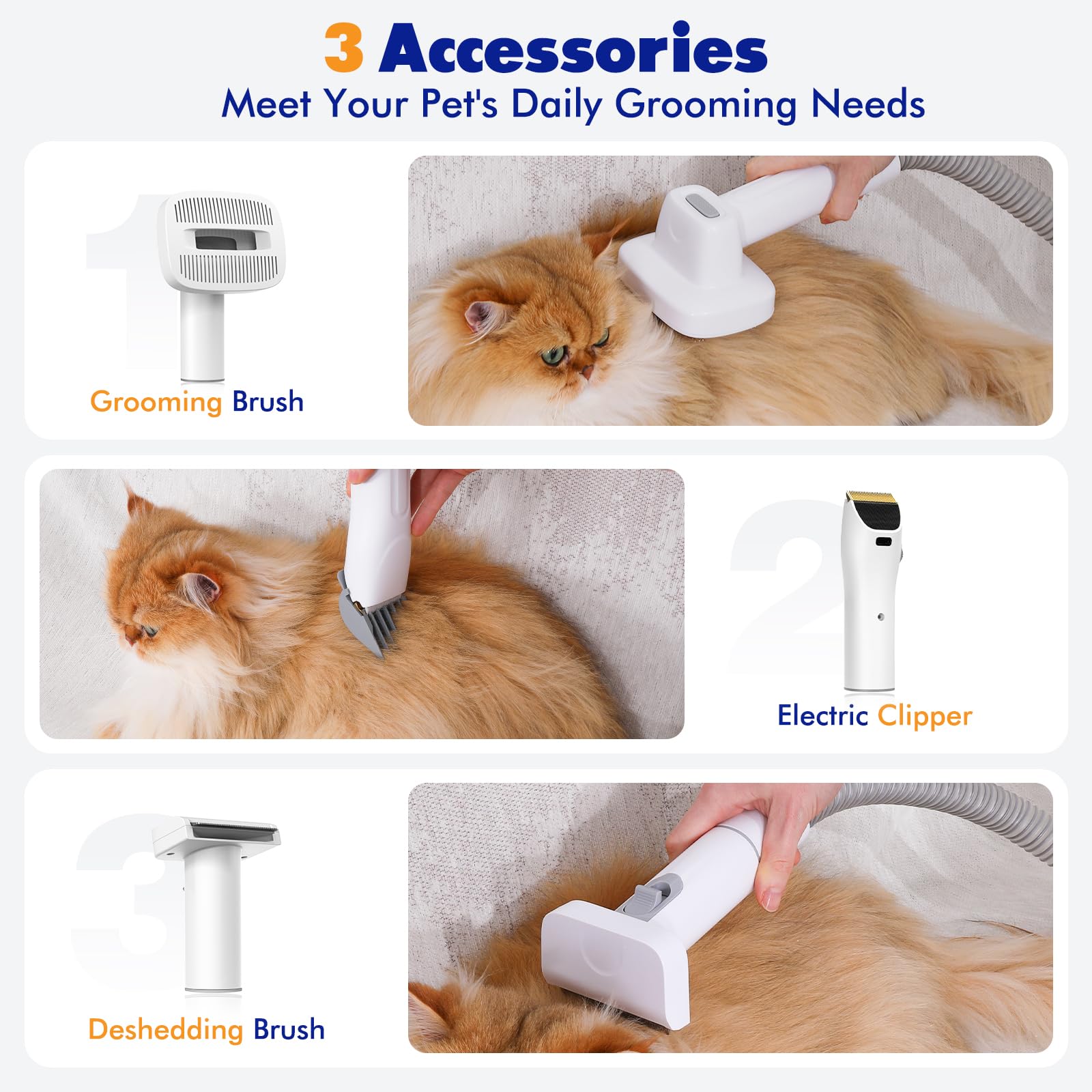 Rywell deshedding brush removes loose fur from coats during grooming.
