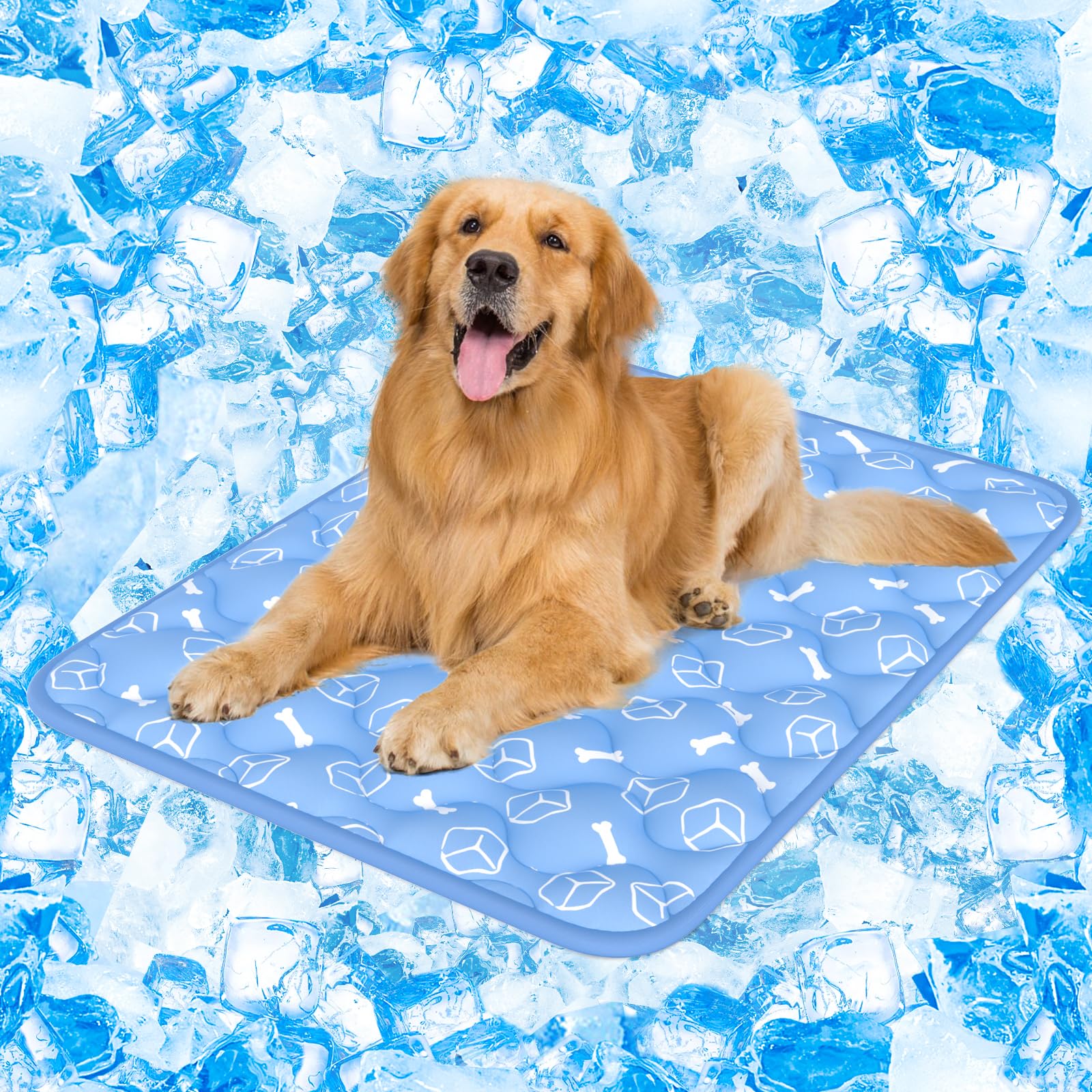 Rywell dog cooling mat 2.0 product shot shows premium thickness for comfort