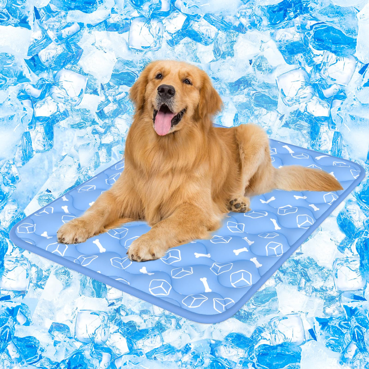 Rywell dog cooling mat 2.0 product shot shows premium thickness for comfort