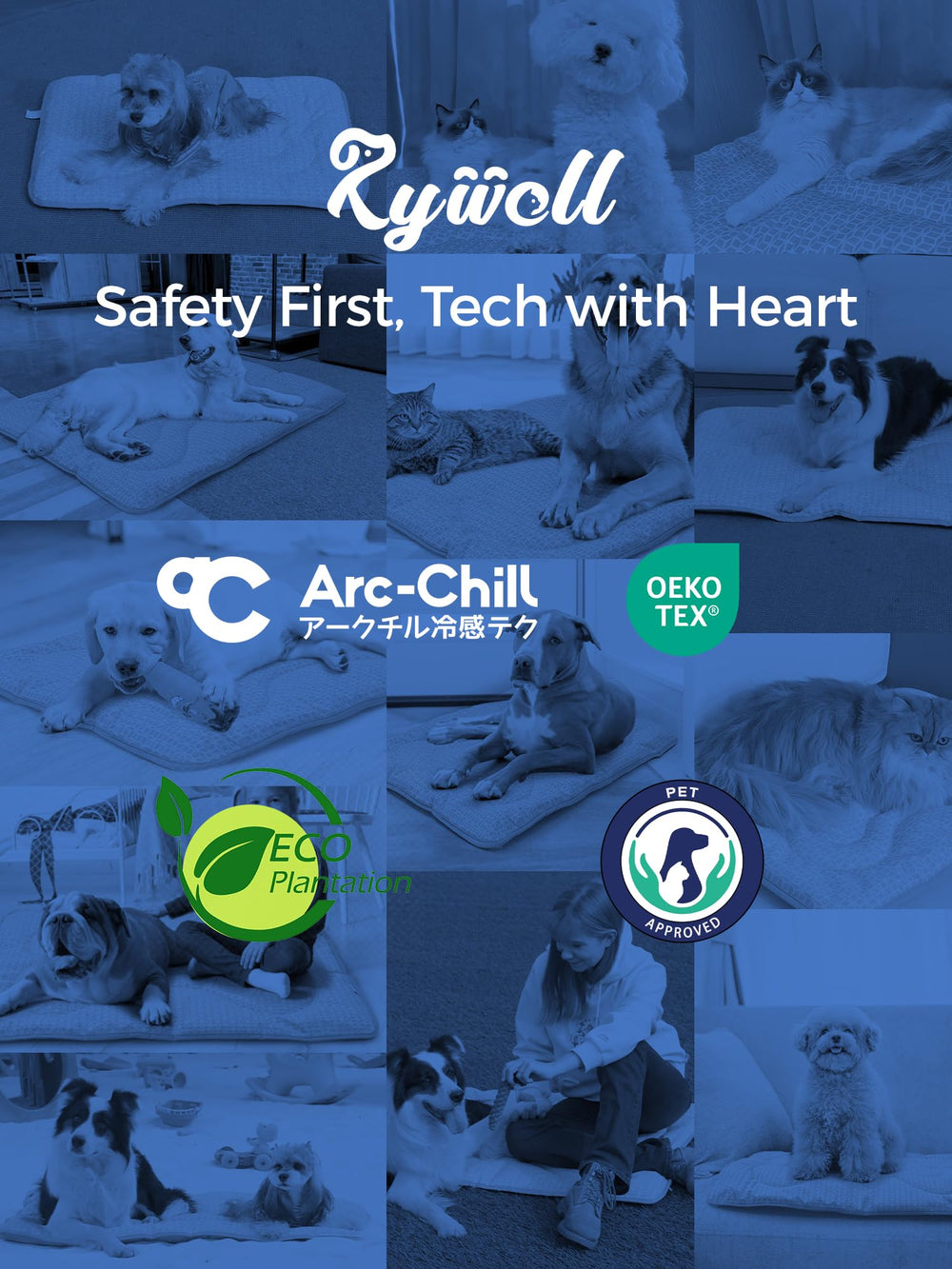 Rywell cooling mat is machine washable for easy cleaning after adventures.