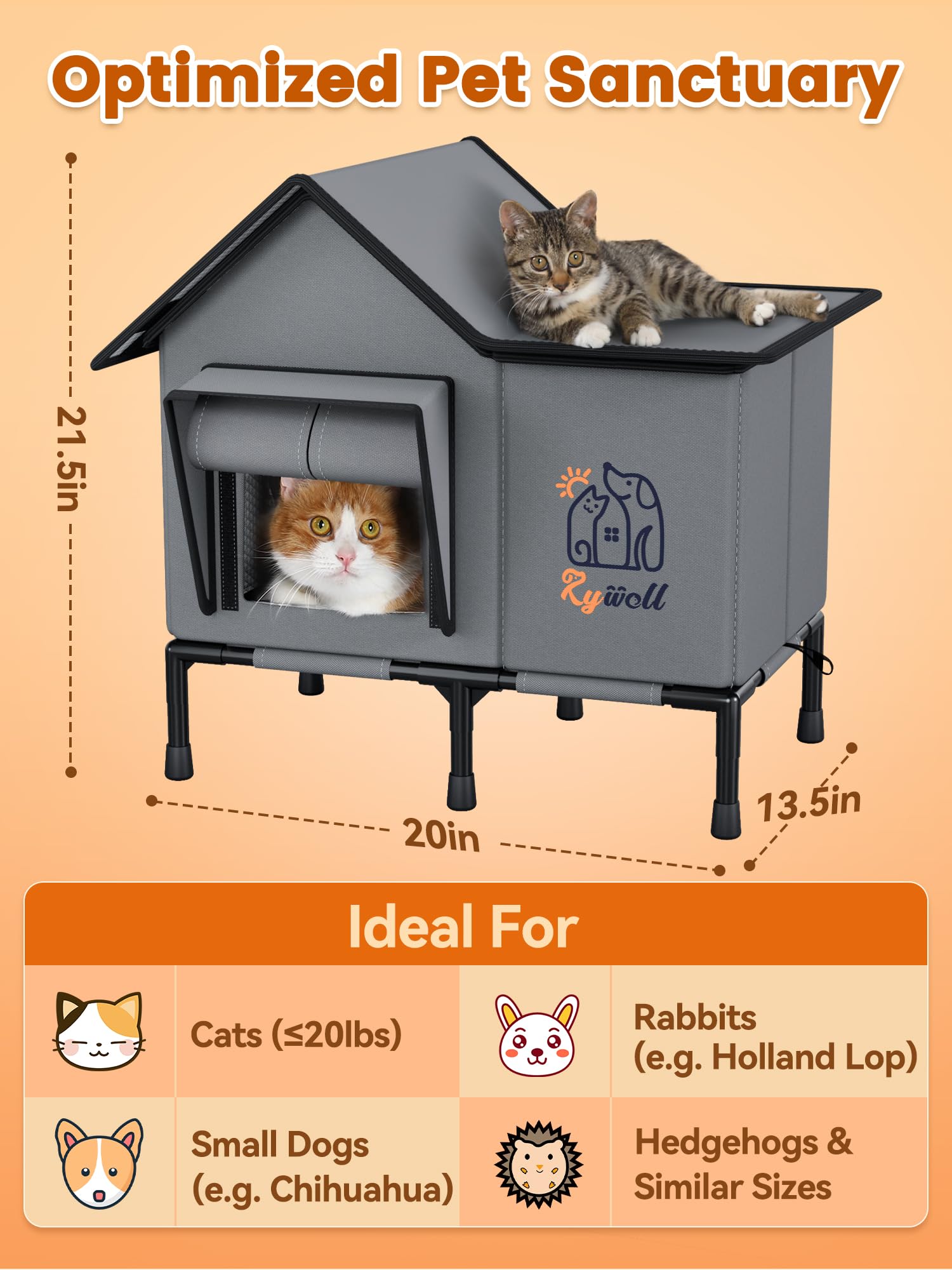 Rywell feral-friendly shelter features escape doors for skittish cats