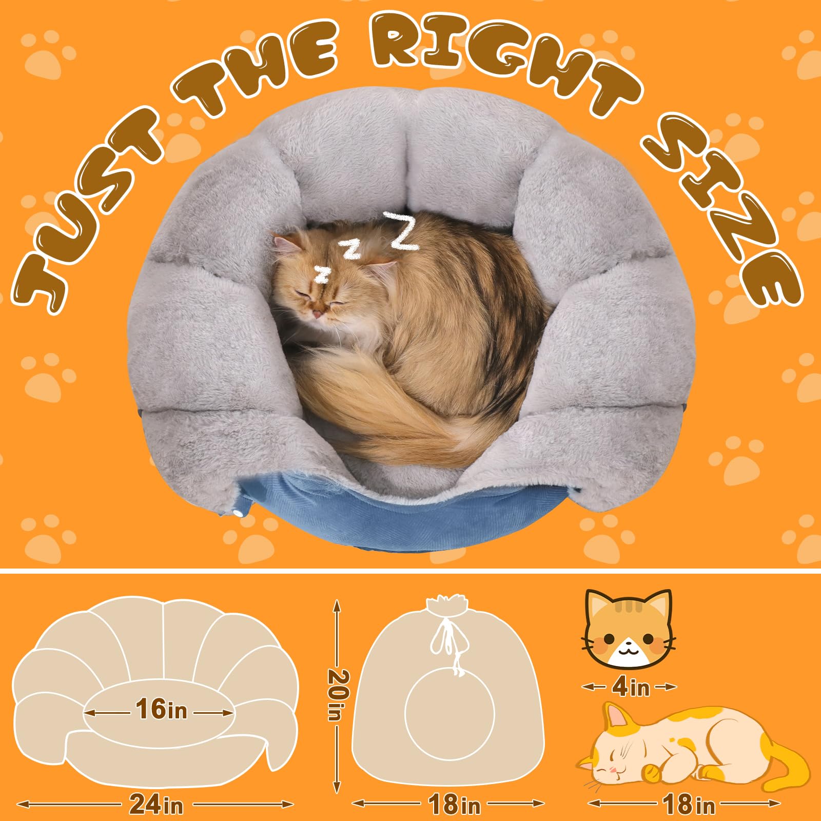 Rywell heated cat bed 23-inch diameter suitable for cats and small dogs up to 15 lbs.