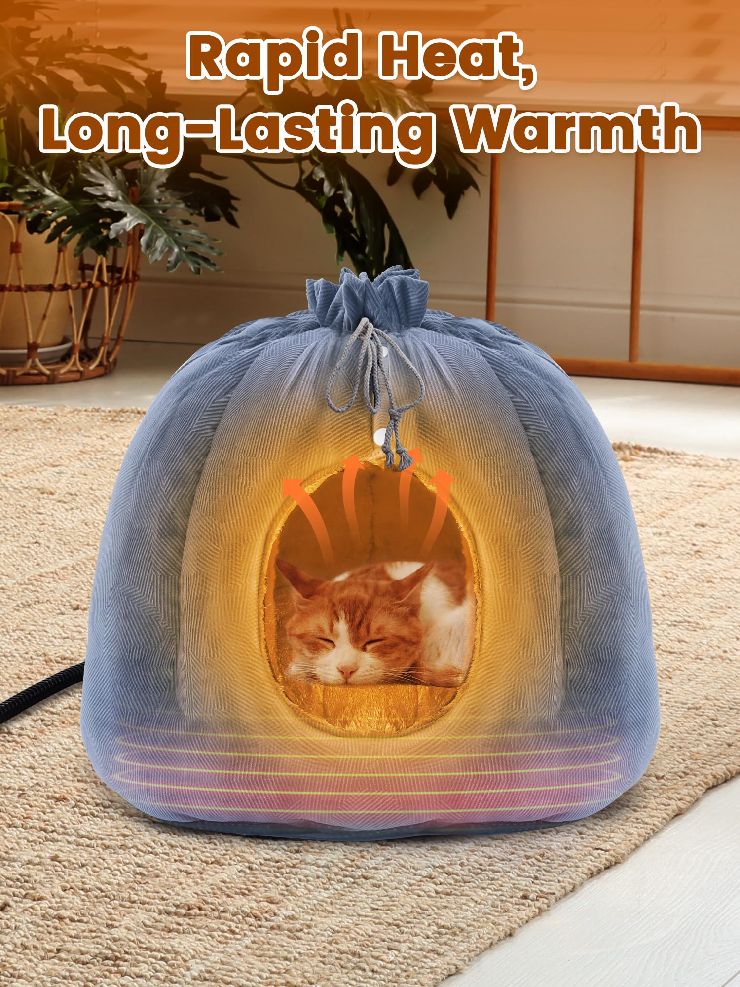 Rywell Heated Cat Bed safety features including overheating protection for pets.