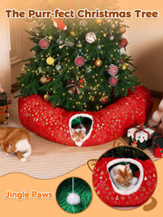 Rywell two tunnels and central bed connect for versatile multi-cat play.