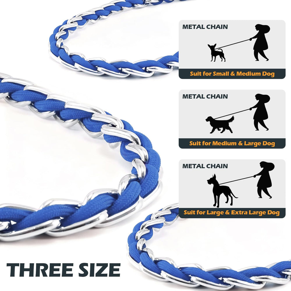 S-ETOVUS blue leash in action during walk with dog