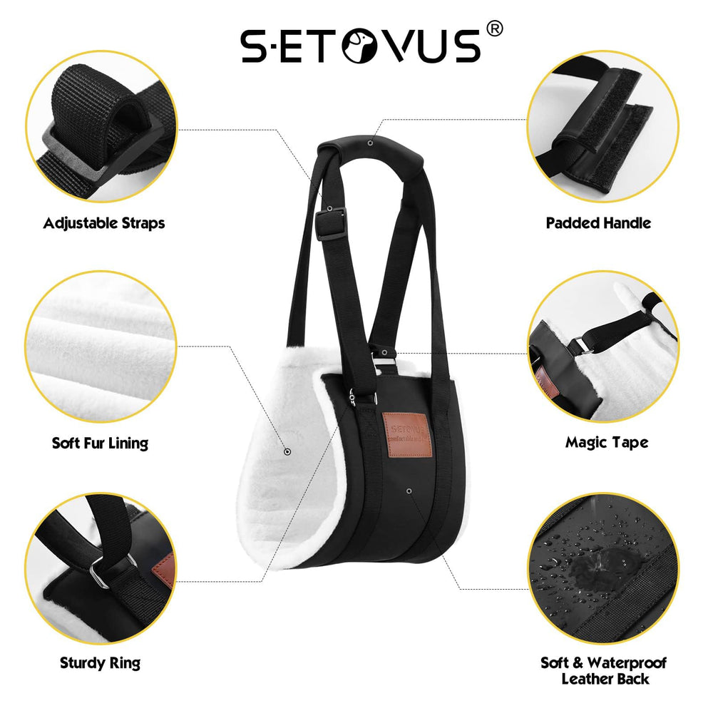 S-ETOVUS dog sling safe-fit with magic tape for secure lifting