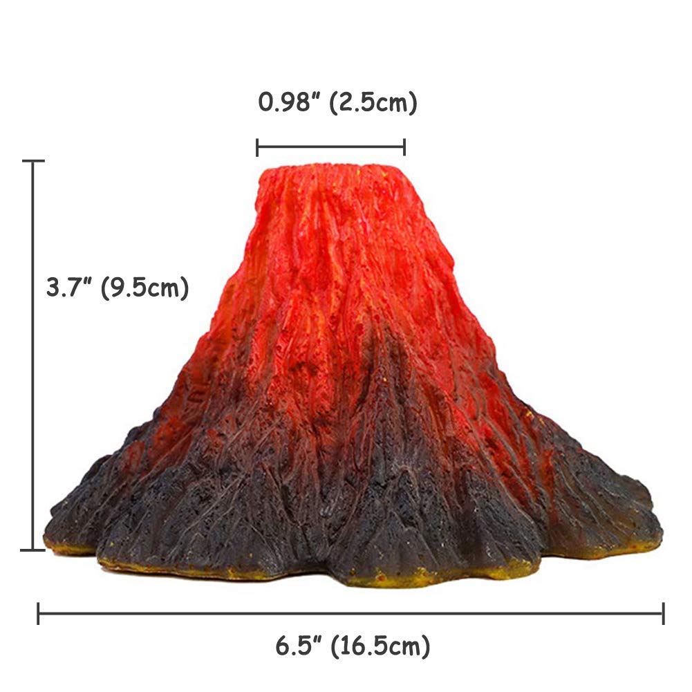 S-Lifeeling volcano ornament closeup detail shows safe resin finish for healthy habitat.
