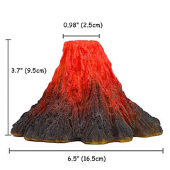 S-Lifeeling volcano ornament closeup detail shows safe resin finish for healthy habitat.