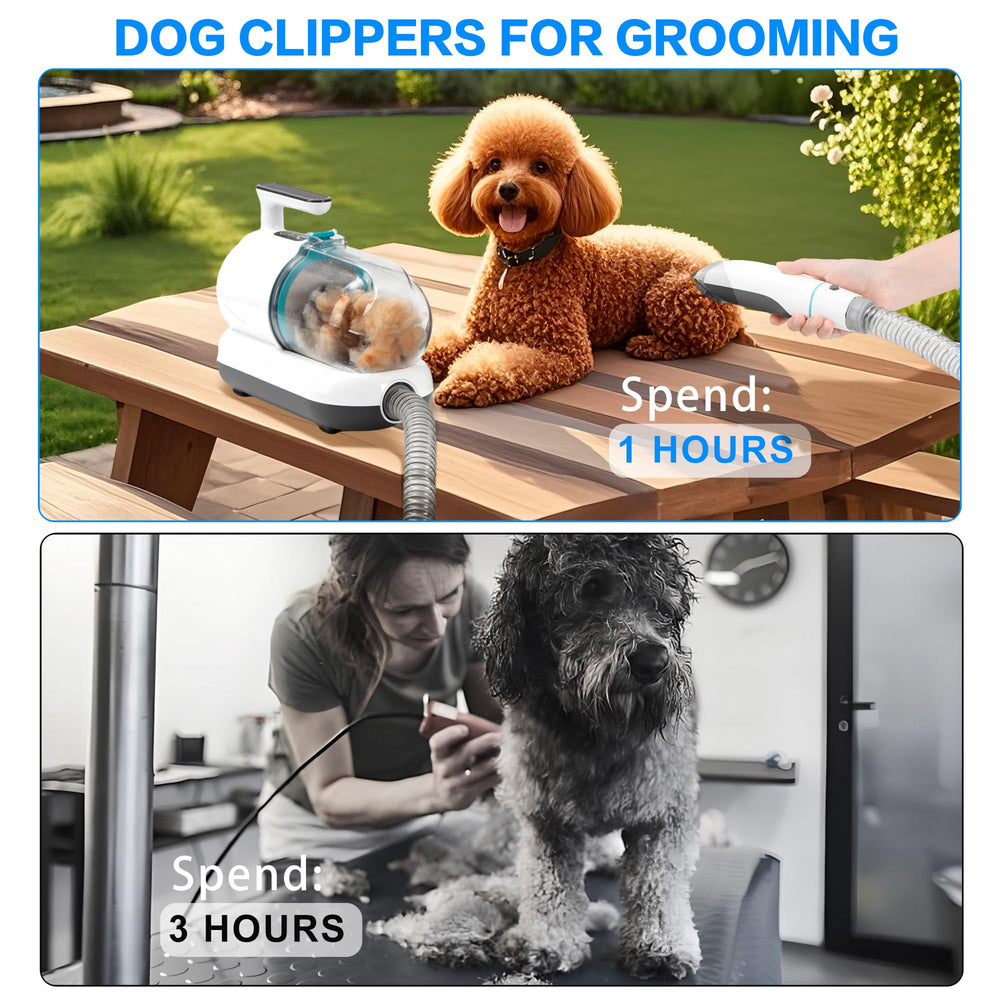 S7 dog grooming kit electric clipper delivers precise cuts with quiet operation.
