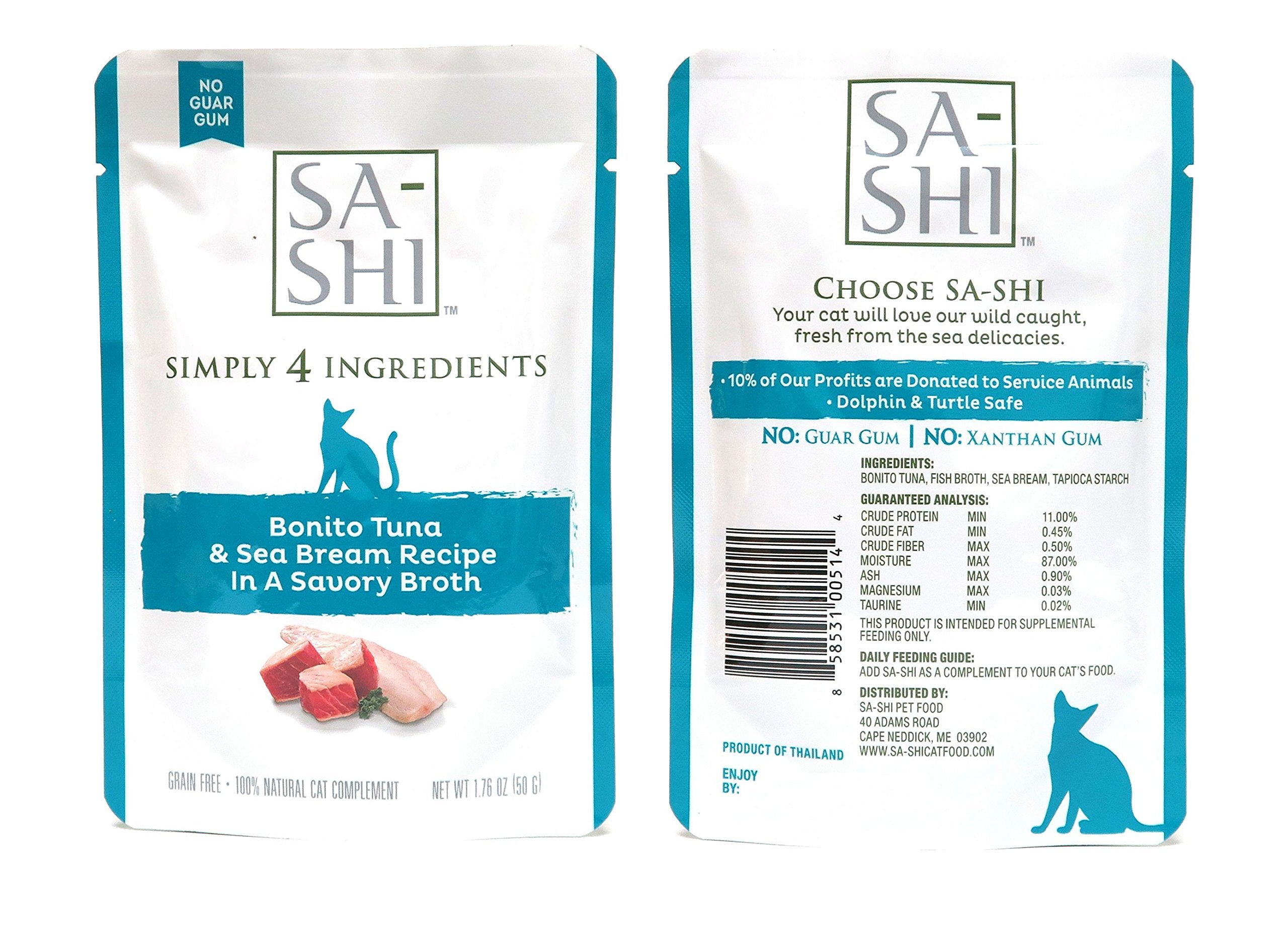 Sa-Shi Tuna & Sea Bream in savory broth provides protein-forward nutrition.