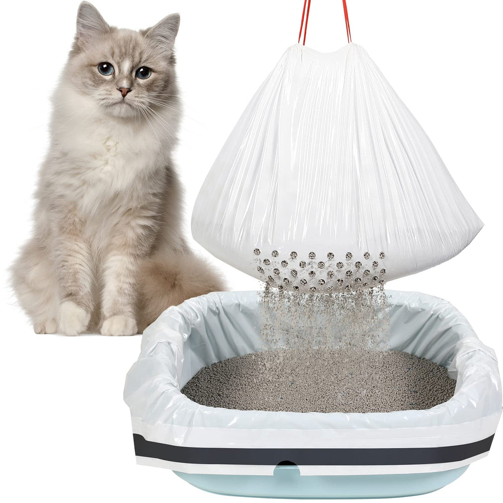 Sabary 56-count litter bags with holes for quick filtration