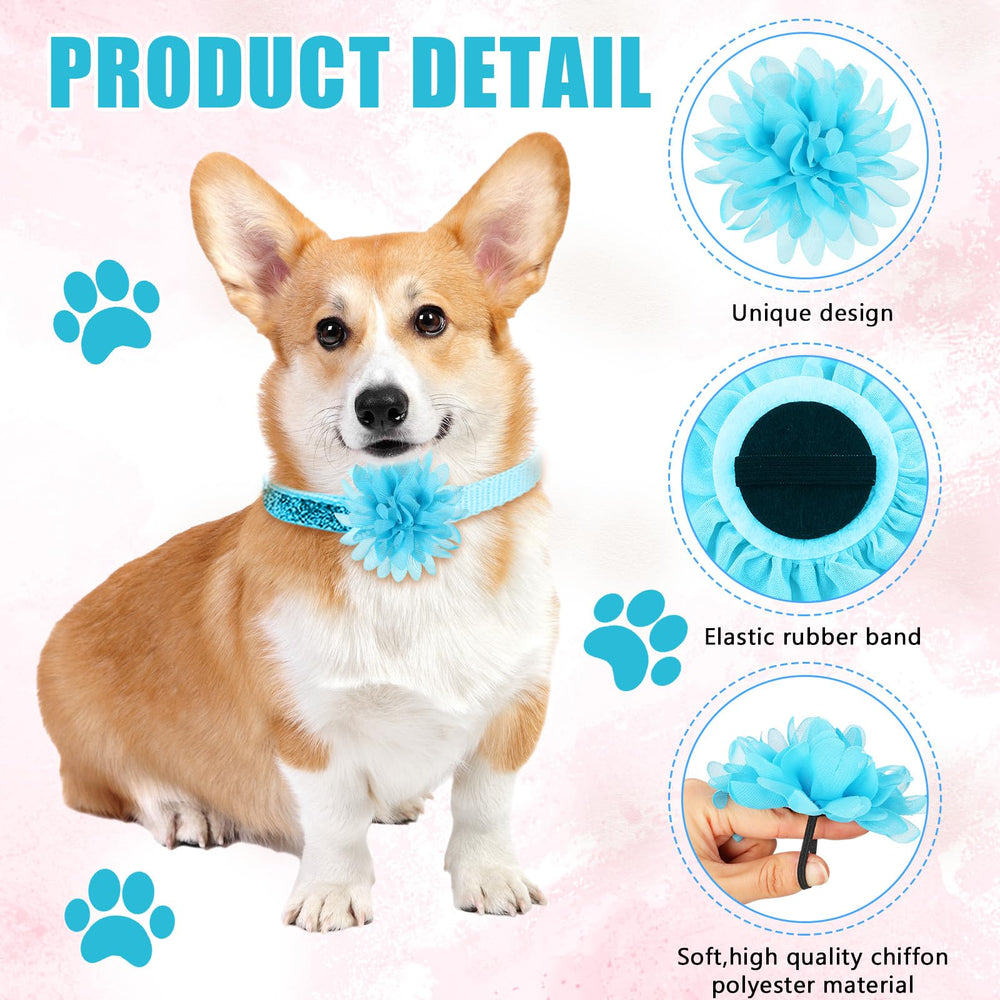 Sadnyy dog collar bows chiffon texture showing lightweight embellishment.