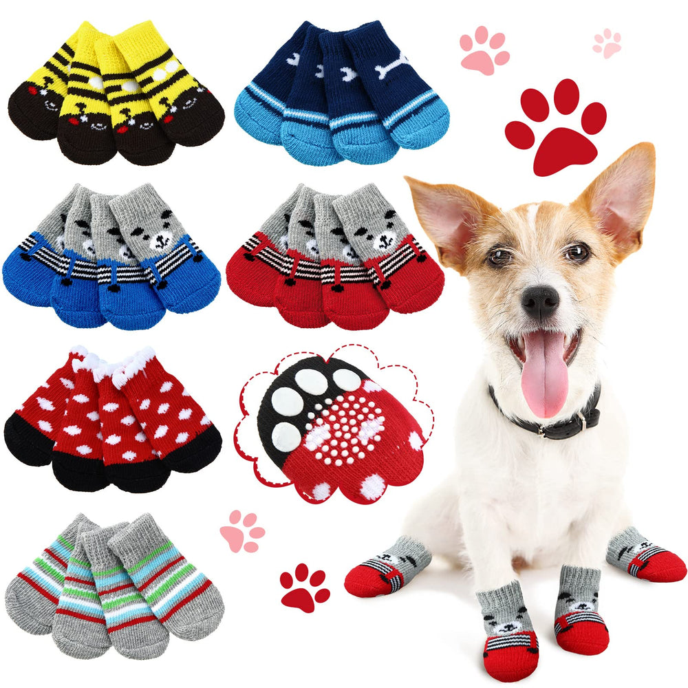 Sadnyy dog socks 24-pcs package with six styles for daily wear