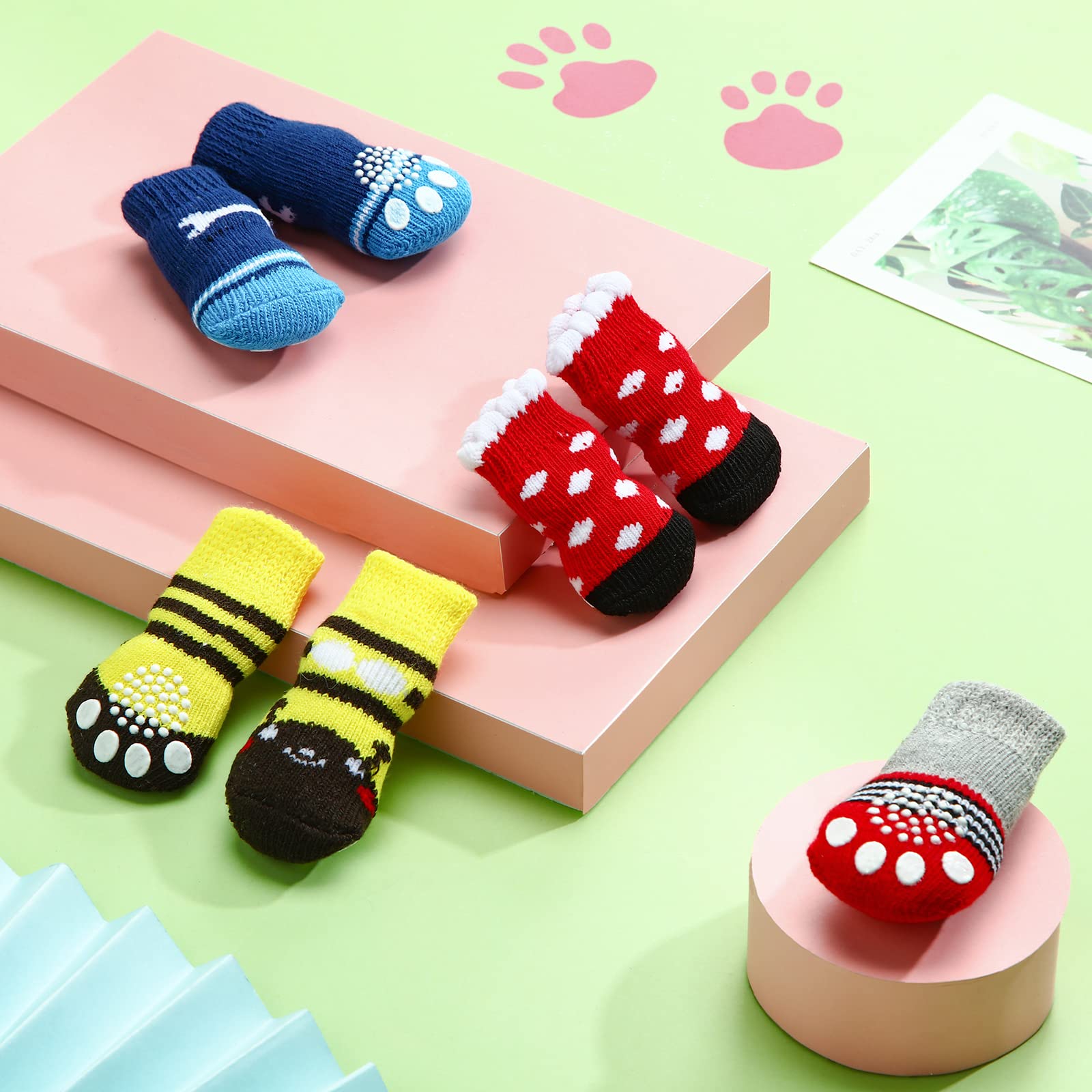 Sadnyy dog socks protect floors and reduce noise during indoor play.