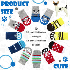 Sadnyy dog socks non-slip sole for indoor traction and fall prevention.