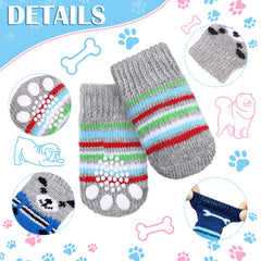 Sadnyy soft cotton dog socks provide breathable comfort indoors.