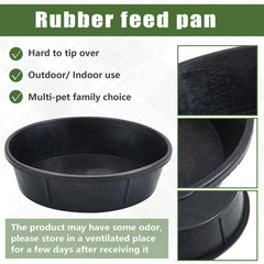 Sadnyy rubber feeder pan stackable design saves space between uses.