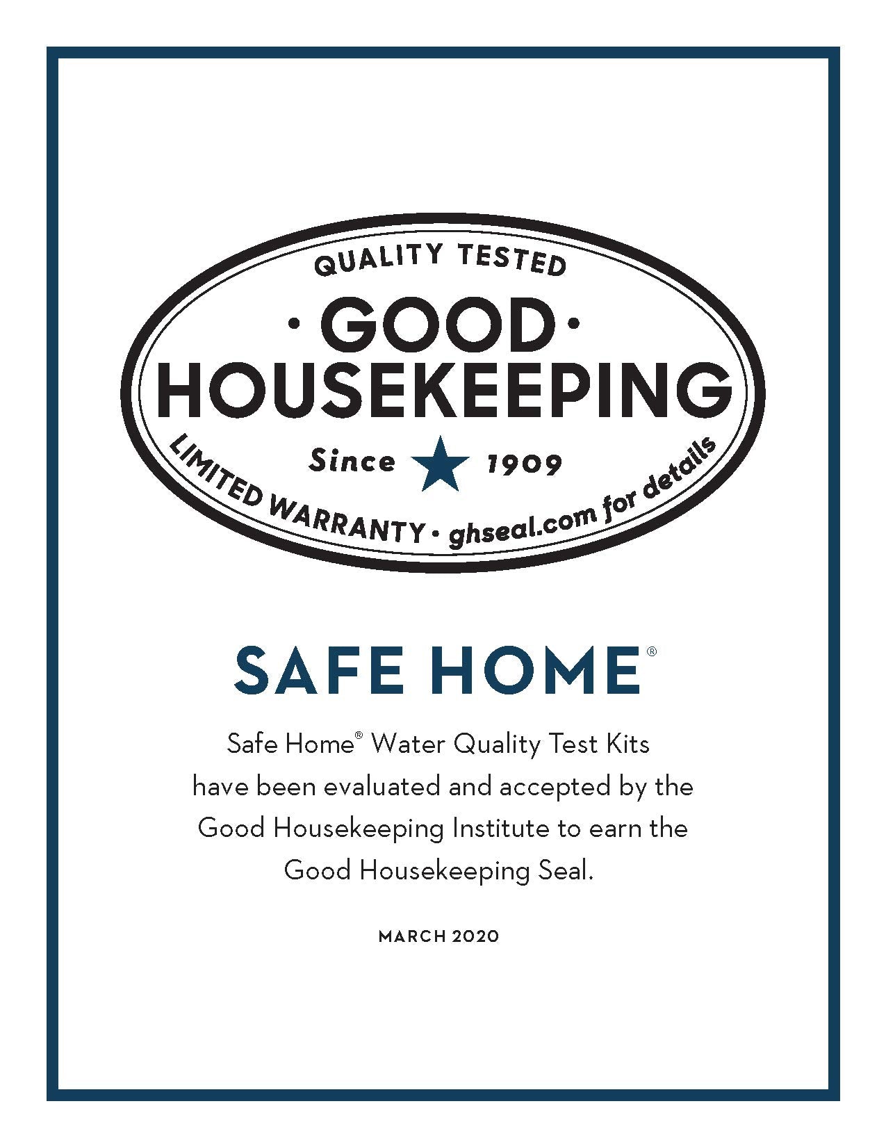 Safe Home rapid 6-hour results support quick water assessment.