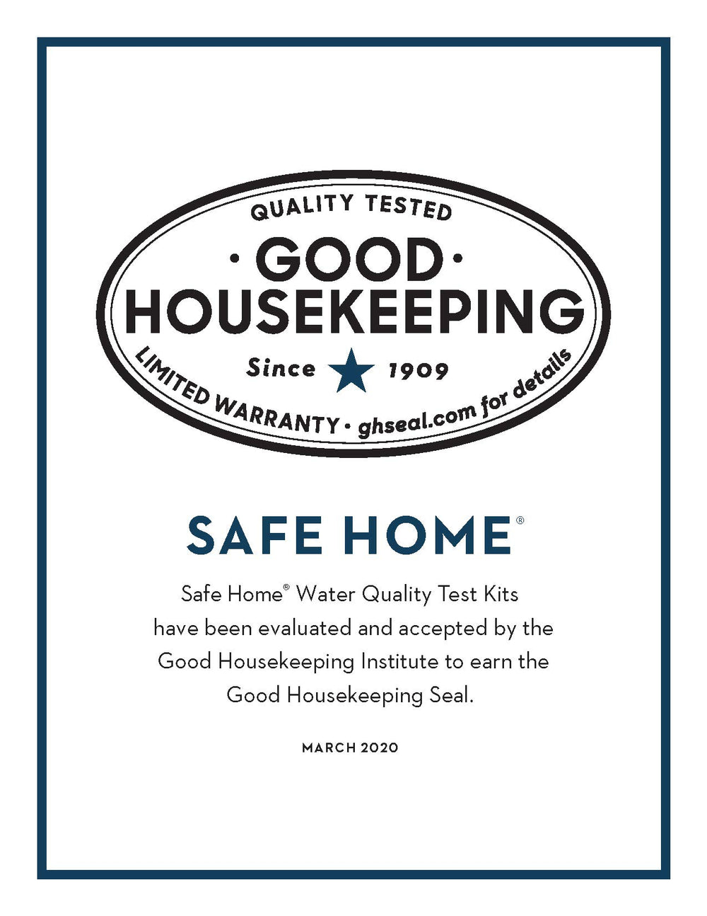 Safe Home rapid 6-hour results support quick water assessment.