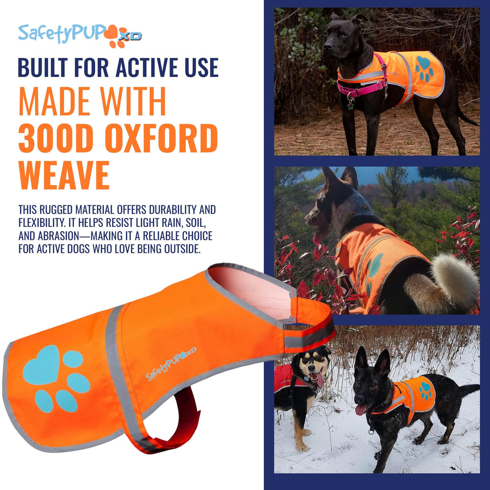 SafetyPUP XD large-fit vest accommodates dogs 61-100 lbs.