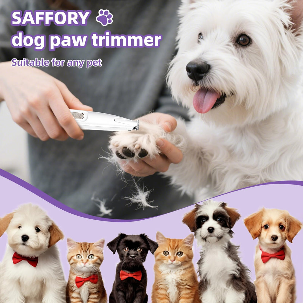 Saffory Silent Paw Trimmer reduces noise to ease anxious pets during grooming.