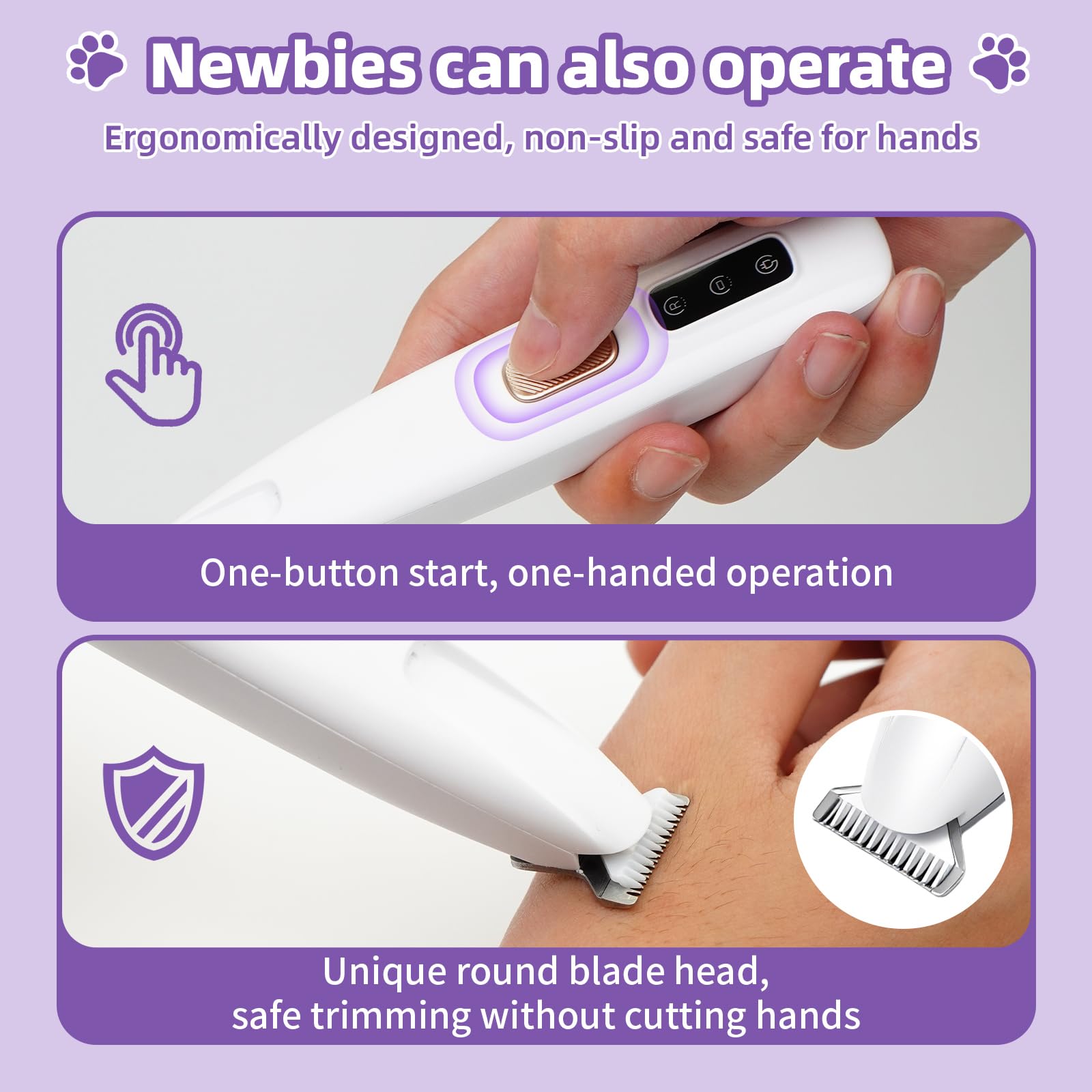 Saffory included accessories simplify setup for home grooming.